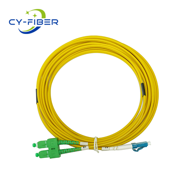 OS2 LC UPC-SC APC Duplex LSZH 3.0mm Fiber Optic Patch Cord, 3m