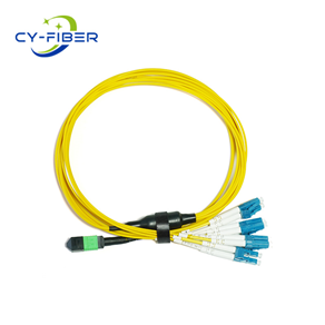 OS2 8Cores MPO/MTP ®  APC to 4 LC duplex UPC Single-mode Branch Patch Cord, Polarity B