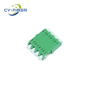 LC APC Quadruple OS2 Single Mode Fiber Optic Adapter